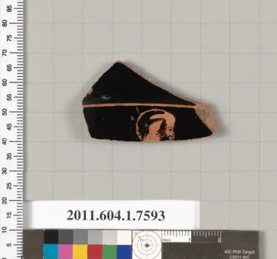 Terracotta fragment of a kylix (drinking cup)