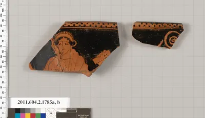 Terracotta rim fragments of a skyphos (deep drinking cup)