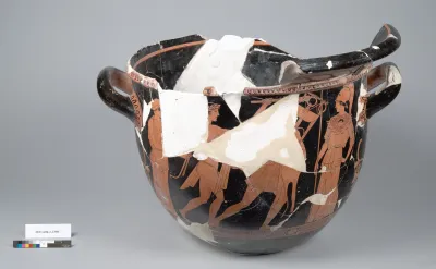 Terracotta fragment of a bell-krater (bowl for mixing wine and water)