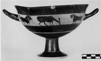 CUP, LITTLE MASTER BAND (ATHENIAN, BLACK-FIGURE)