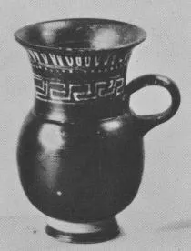 MUG (SOUTH ITALIAN, GNATHIAN, BLACK GLAZE)