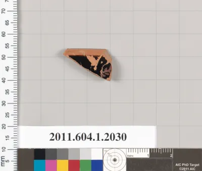 Terracotta rim fragment of a kylix (drinking cup)