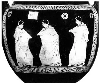 KRATER, COLUMN (SOUTH ITALIAN, APULIAN, RED-FIGURE)