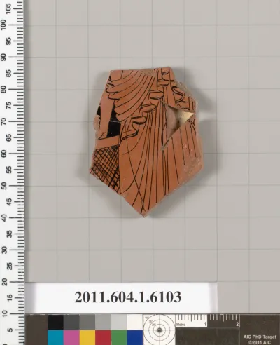 Terracotta fragment of a kylix (drinking cup)