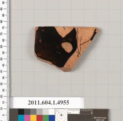 Terracotta fragment of a kylix (drinking cup)