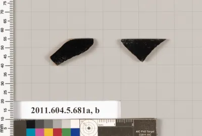 Terracotta rim fragments of kylikes (drinking cups)