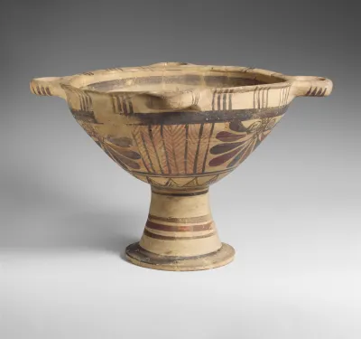 Terracotta stemmed bowl