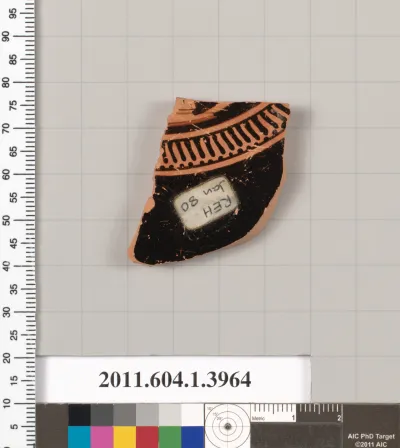 Terracotta fragment of a kylix (drinking cup)