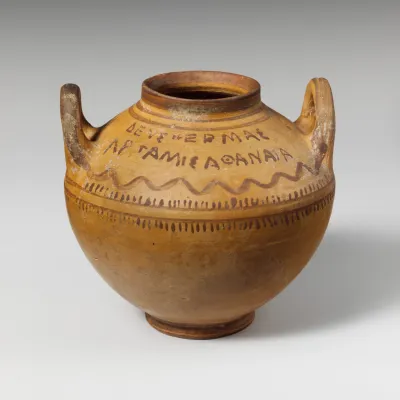 Terracotta pyxis (cosmetic box)