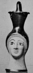 FIGURE VASE, OINOCHOE (ATHENIAN, RED-FIGURE)