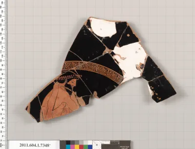 Terracotta fragment of a kylix (drinking cup)