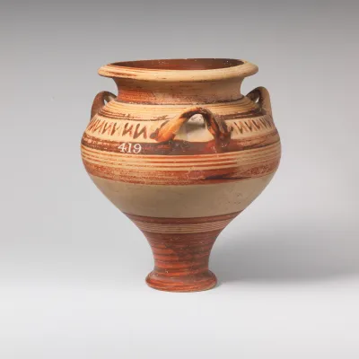 Terracotta pithoid jar