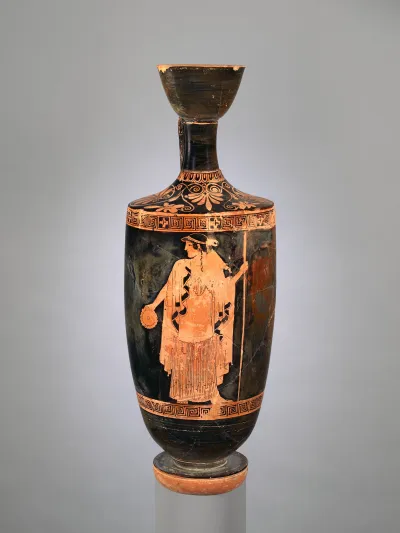 Terracotta lekythos (oil flask)