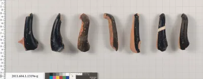 Terracotta fragments of kylikes (drinking cups)