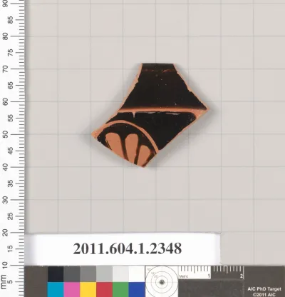 Terracotta rim fragment of a kylix (drinking cup)