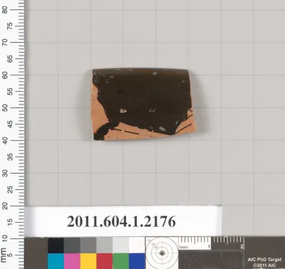 Terracotta rim fragment of a kylix (drinking cup)