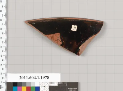Terracotta rim fragment of a kylix (drinking cup)
