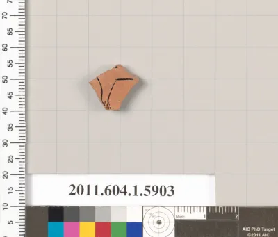 Terracotta fragment of a kylix (drinking cup)