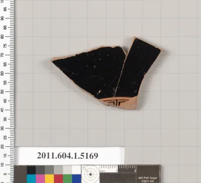 Terracotta fragment of a kylix (drinking cup)