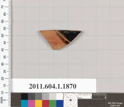 Terracotta rim fragment of a kylix (drinking cup)