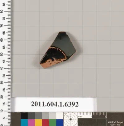 Terracotta rim fragment of a kylix (drinking cup)