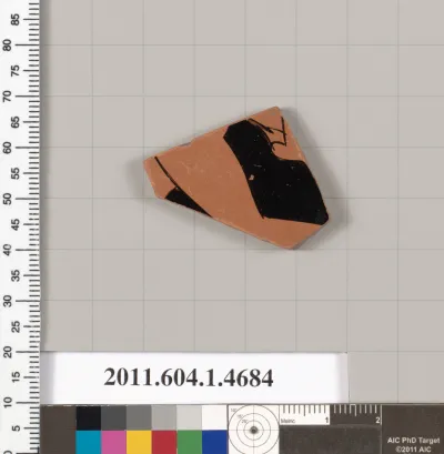 Terracotta fragment of a kylix (drinking cup)