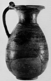 OLPE (ETRUSCO-CORINTHIAN, BLACK GLAZE)