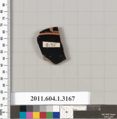 Terracotta fragment of a kylix (drinking cup)