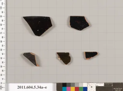 Terracotta rim fragments of kylikes (drinking cups)