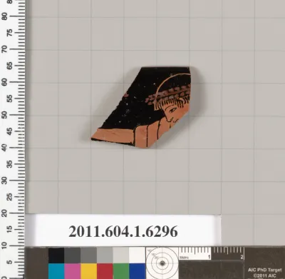Terracotta rim fragment of a kylix (drinking cup)