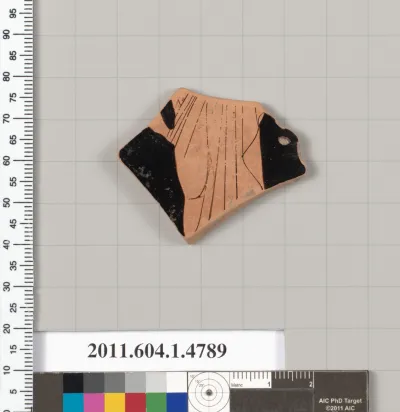 Terracotta fragment of a kylix (drinking cup)