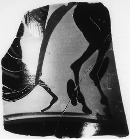 LEKYTHOS, FRAGMENT (ATHENIAN, BLACK-FIGURE)