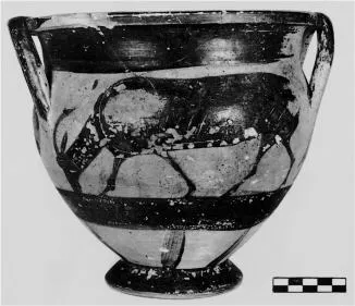 KRATER, COLUMN (NORTH GREEK, BLACK-FIGURE)