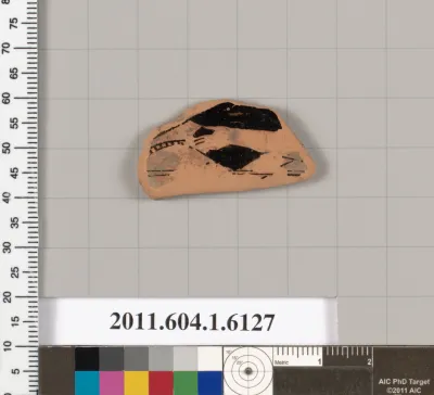 Terracotta rim fragment of a kylix (drinking cup)