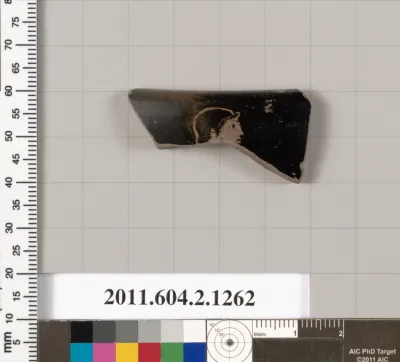 Terracotta rim fragment of a skyphos (deep drinking cup)