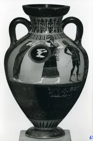 PSEUDO-PANATHENAIC AMPHORA (ATHENIAN, BLACK-FIGURE)