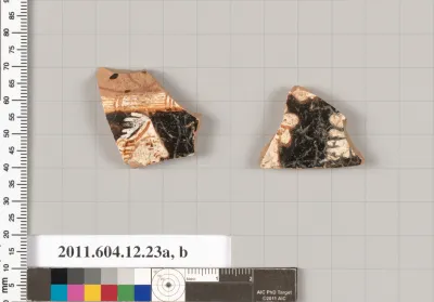 Terracotta fragments of a lekythos (oil flask)?