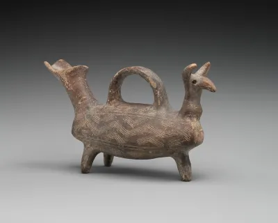 Terracotta zoomorphic askos (vessel)