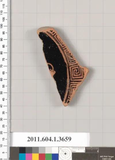 Terracotta fragment of a kylix (drinking cup)