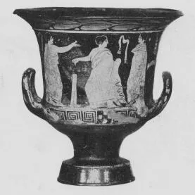 KRATER, CALYX (ETRUSCAN, RED-FIGURE)