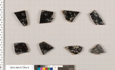 Terracotta fragments of kylikes (drinking cups)