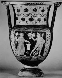 KRATER, COLUMN (SOUTH ITALIAN, APULIAN, RED-FIGURE)