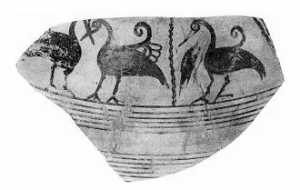 KRATER, FRAGMENT (ITALO-GEOMETRIC, SILHOUETTE)