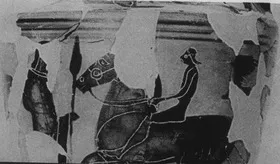 LEKYTHOS, FRAGMENTS (ATHENIAN, BLACK-FIGURE)