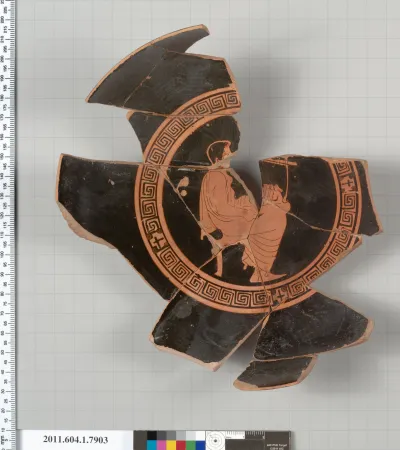 Terracotta fragment of a kylix (drinking cup)