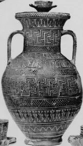 AMPHORA, NECK (ATHENIAN GEOMETRIC, SILHOUETTE)