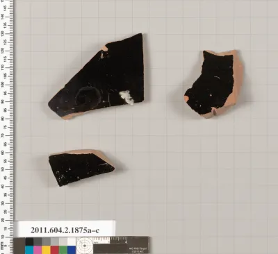 Terracotta fragments of skyphoi (deep drinking cups)