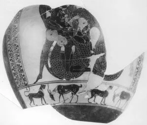 HYDRIA, FRAGMENT (ATHENIAN, BLACK-FIGURE)