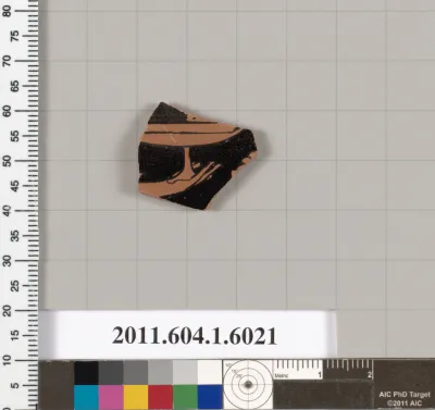 Terracotta fragment of a kylix (drinking cup)