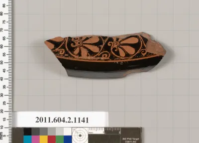 Terracotta fragment from a pyxis lid (box)